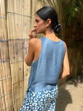 Cargar imagen en el visor de la galería, Blusa Positano Azul Oscuro
