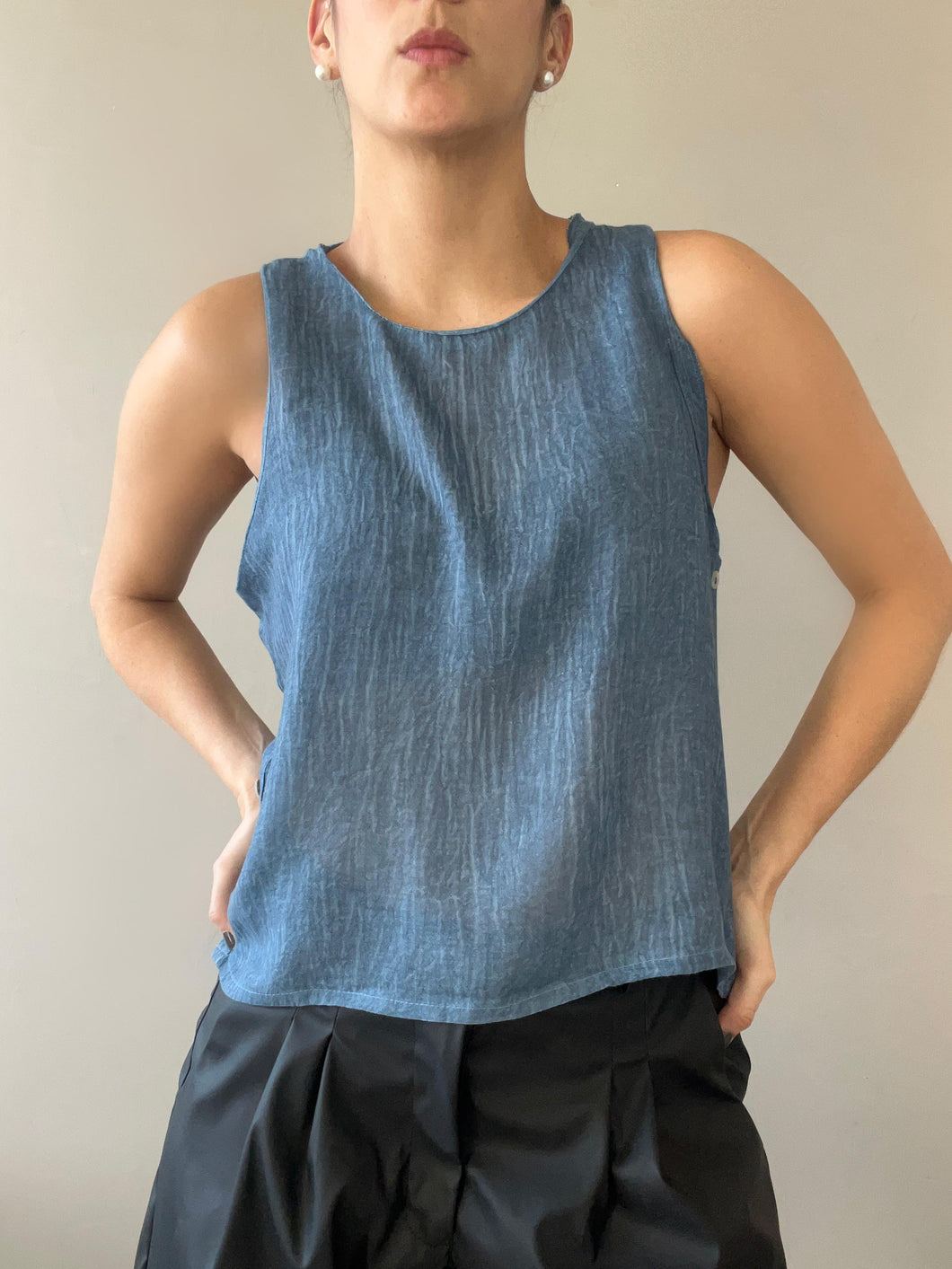 Blusa Positano Azul Oscuro